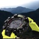 GW9500MRY-1A9 G-Shock Mudman, a rugged digital watch with a bold black bezel and vibrant yellow strap, designed for harsh environments with advanced features like Triple Sensor technology.
