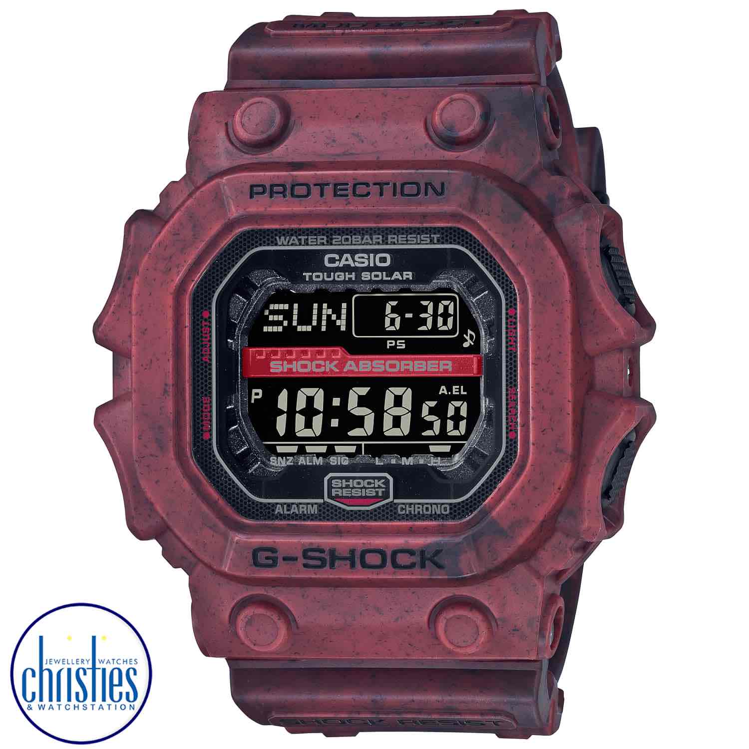 GX56SL-4D G-SHOCK Sand and Land Series Watch. From G-SHOCK, the watch that sets the standard for timekeeping toughness, comes the latest models to feature basic G-SHOCK black that captures the essence of one-tone resin.
