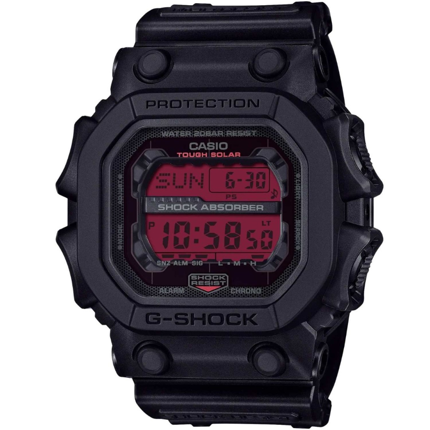 GX56BBR-1D G-SHOCK Tough Solar Watch – Rugged Design, Digital Display GX56BBR-1D G-SHOCK Tough Solar Watch – Rugged Design, Digital Display by G-Shock | G-SHOCK Black and Bold Red
