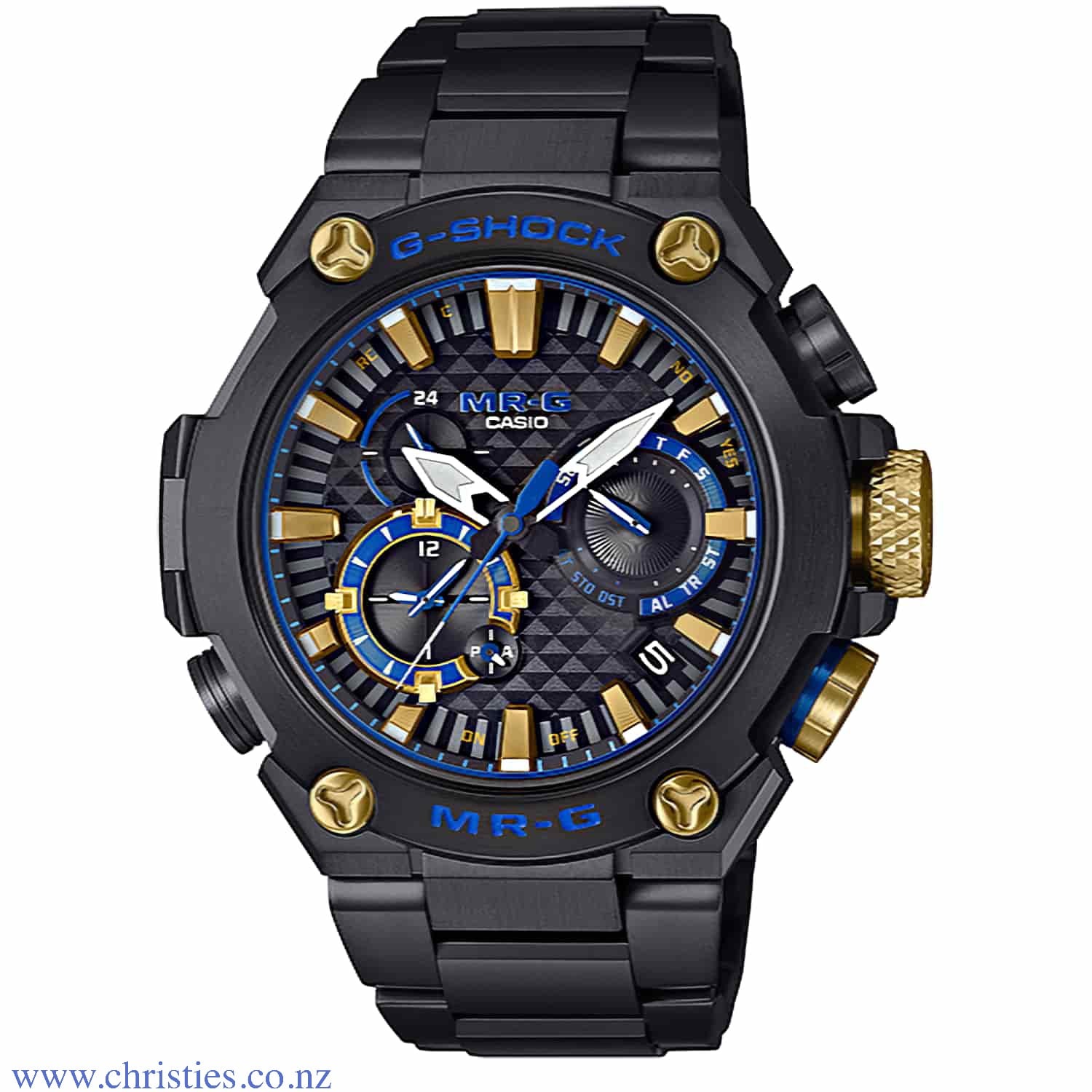MRGB2000B-1A G-Shock MRG SKACHI-IRO Titanium Watch MRG-B2000B-1A MRGB2000B-1A G-Shock MRG SKACHI-IRO Titanium Watch. The MR-G MRG-B2000B-1A features the traditional Japanese colour known as kachi-iro (winning colour). A dark navy blue color with a long history in Japan, the winning colour kachi-iro was preferred by sa