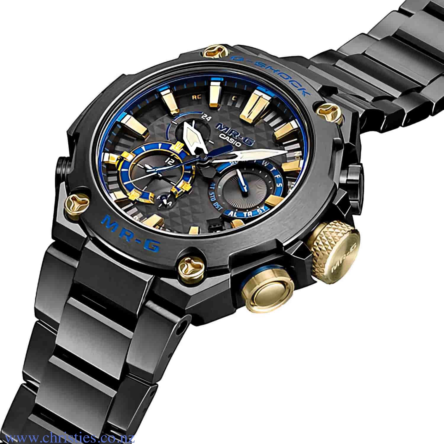 MRGB2000B-1A G-Shock MRG SKACHI-IRO Titanium Watch MRG-B2000B-1A MRGB2000B-1A G-Shock MRG SKACHI-IRO Titanium Watch. The MR-G MRG-B2000B-1A features the traditional Japanese colour known as kachi-iro (winning colour). A dark navy blue color with a long history in Japan, the winning colour kachi-iro was preferred by sa