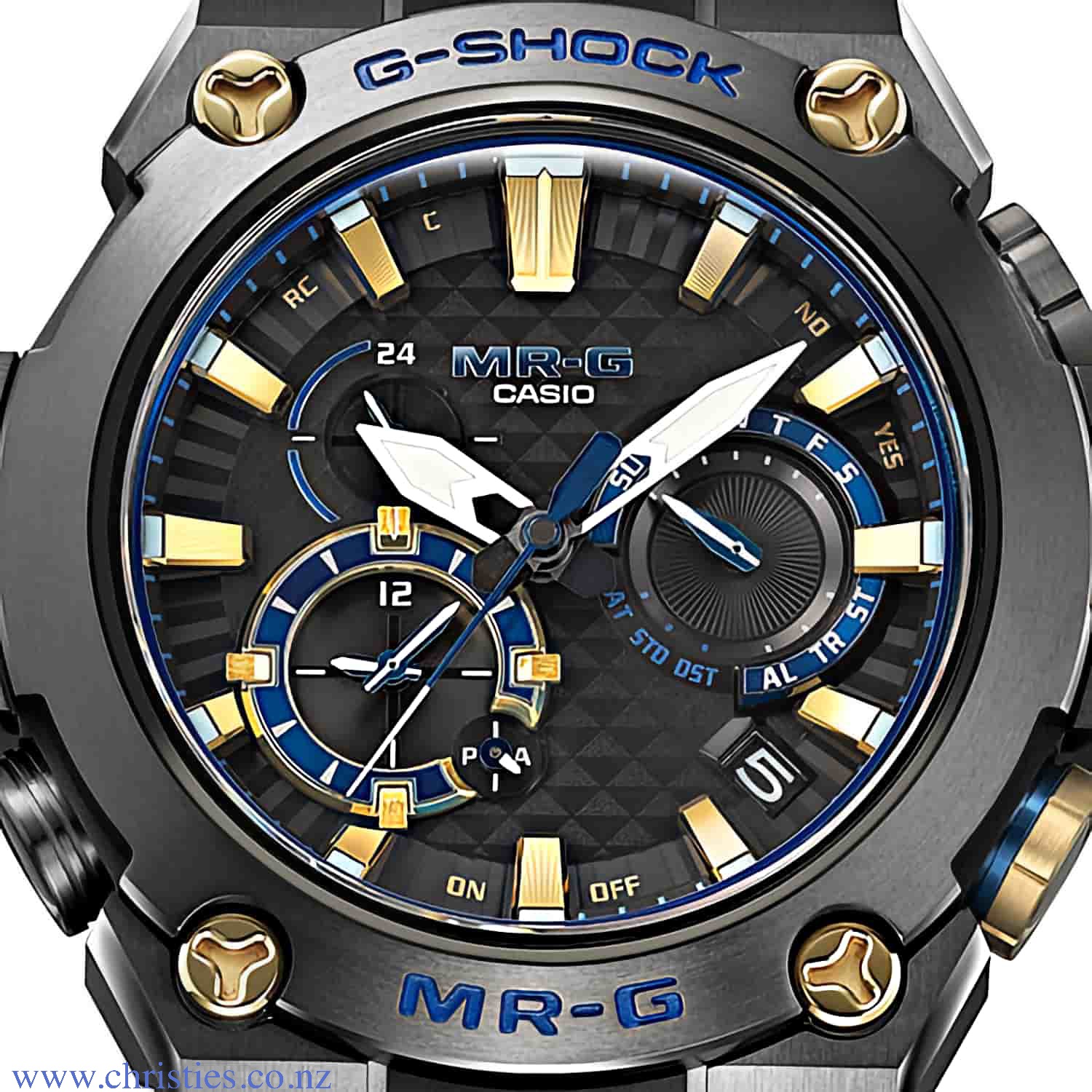 MRGB2000B-1A G-Shock MRG SKACHI-IRO Titanium Watch MRG-B2000B-1A MRGB2000B-1A G-Shock MRG SKACHI-IRO Titanium Watch. The MR-G MRG-B2000B-1A features the traditional Japanese colour known as kachi-iro (winning colour). A dark navy blue color with a long history in Japan, the winning colour kachi-iro was preferred by sa