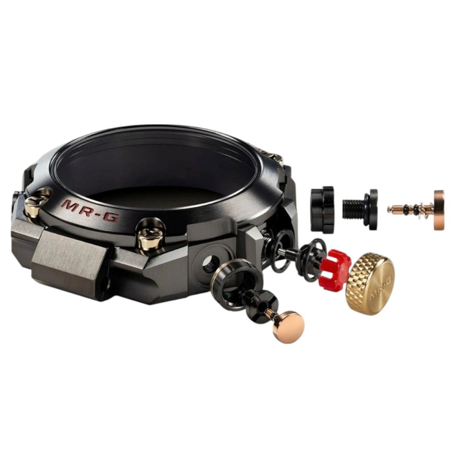 G-Shock MR-G MRGB2000BG-3A Hana-Basara Titanium Watch – Black & Gold with Green DLC Coating G-Shock MR-G MRGB2000BG-3A Hana-Basara Titanium Watch with Black & Gold Finish, Green DLC Coating, and Folding Fan-Inspired Dial Design