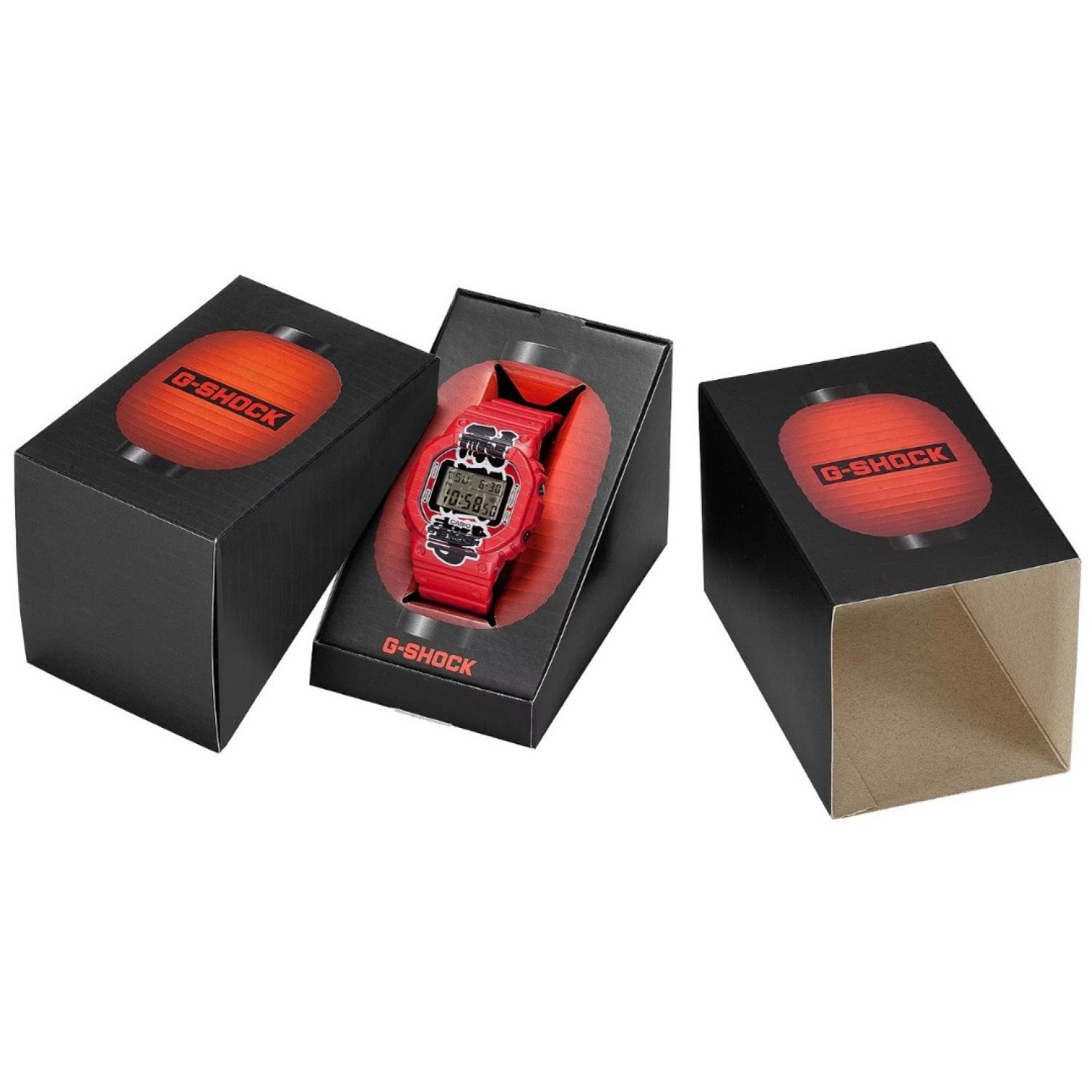 Casio G-Shock DW-5600AKA-4D Red Lantern Edition Casio G-Shock DW-5600AKA-4D Aka-Chochin Red Lantern watch front view