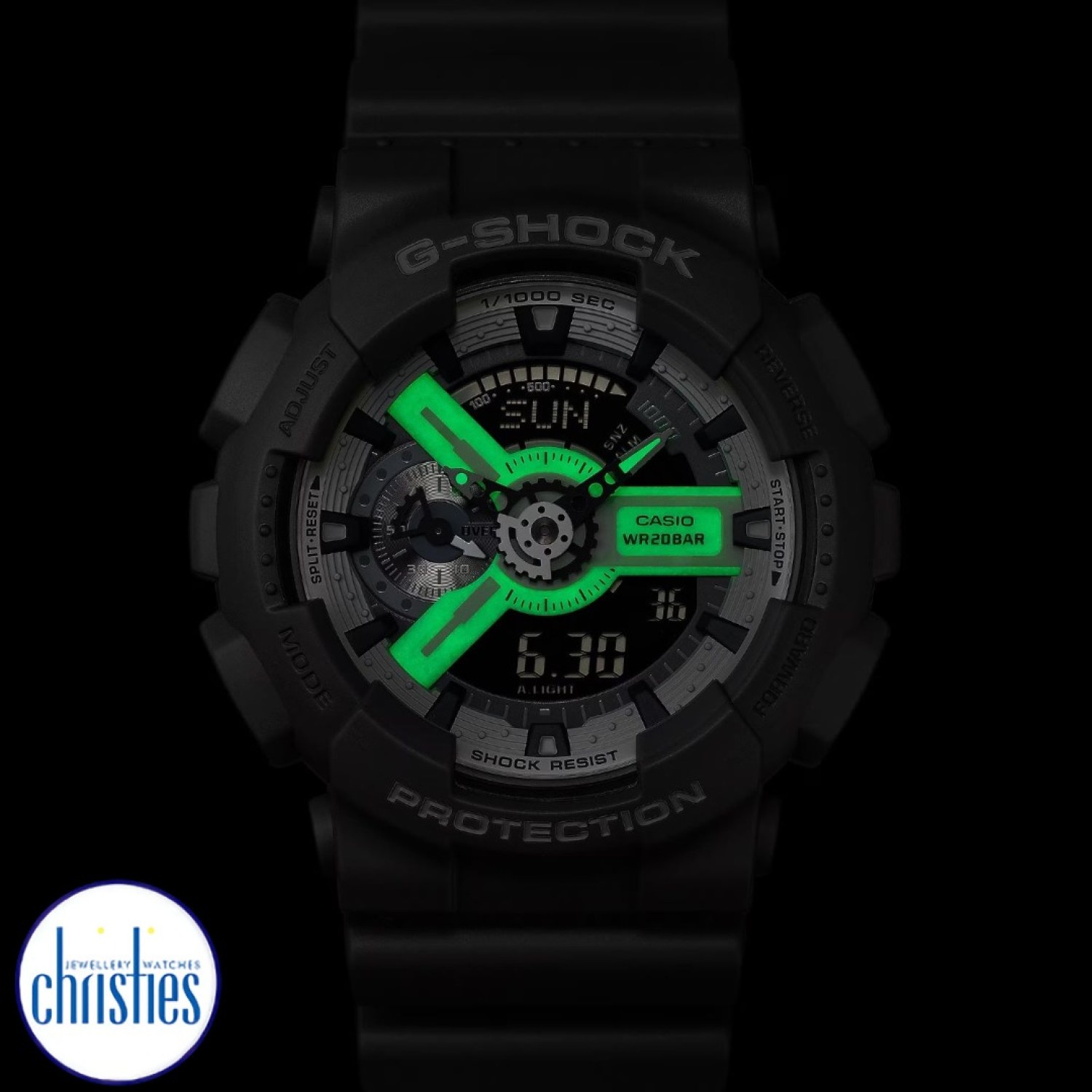 Christies Jewellery - GA110HD-8A G-Shock Hidden Glow Series Watch Watches Auckland NZ GA110HD-8A G-Shock Hidden Glow Series Watch GA-110HD-8A G-Shock Christmas Sale | FREE Delivery | Gear up for the holidays with G-Shock: rugged precision meets festive discounts for a timepiece that stands out.