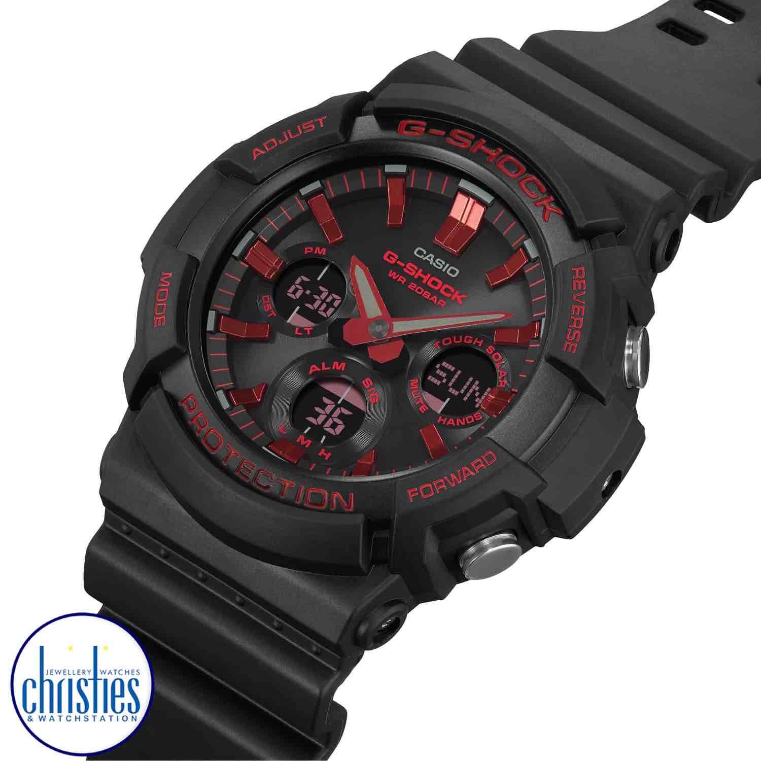 GAS100BNR-1A G-Shock Analog Digital Watch g-shock prices nz GAS100BNR-1A G-Shock Analog Digital Watch. Make a bold, powerful statement with the Ignite Red line in the iconic black and fiery red that embody the ultimate toughness of the G-SHOCK brand. g shock watches price