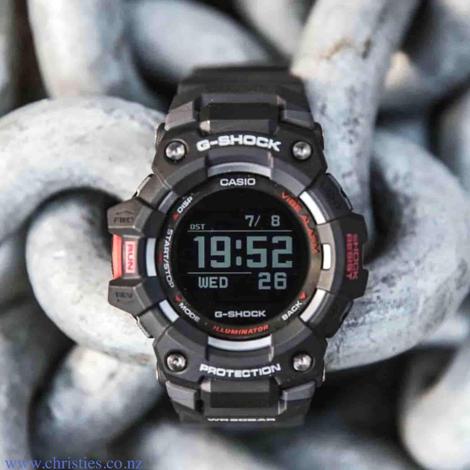 GBD100-1 G-Shock G-SQUAD Sports Watch. These are the latest additions to the G-SQUAD lineup of sports watches from G-SHOCK, now with Bluetooth® capabilities that allow continuous connection with a smartphone. These watches can link with the GPS of a G-sho