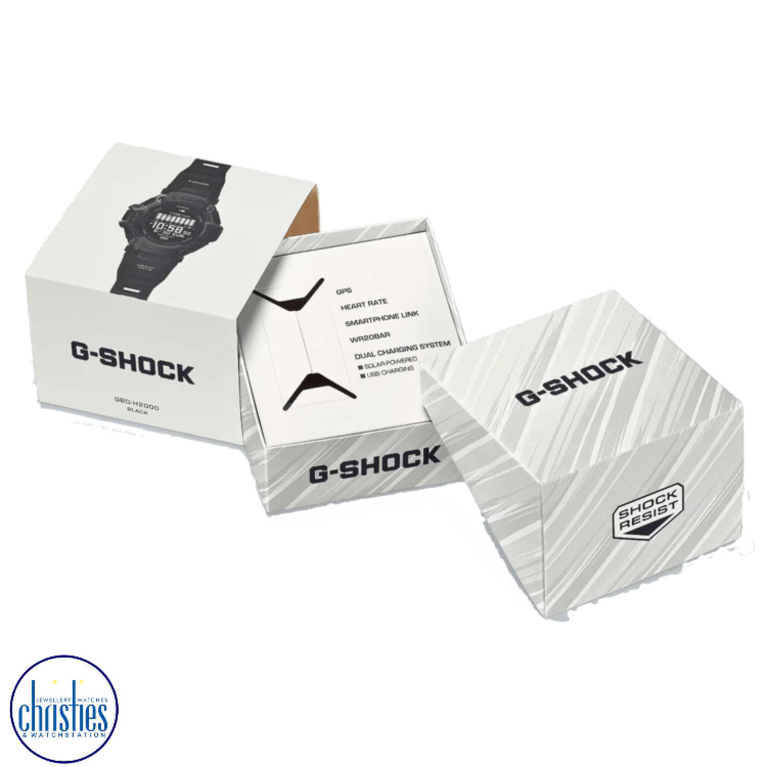Christies Jewellery - GBDH2000-1B G-Shock G-SQUAD GPS Sports Watch GBDH2000-1B G-Shock G-SQUAD GPS Sports Watch. Christies are excited to announce the launch of the GBD-H2000, the newest addition to the G-SQUAD series of watches.