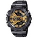 GM110BD-1A9 G-Shock – Shock-Resistant Black Stainless-Steel Watch with Gold Dial