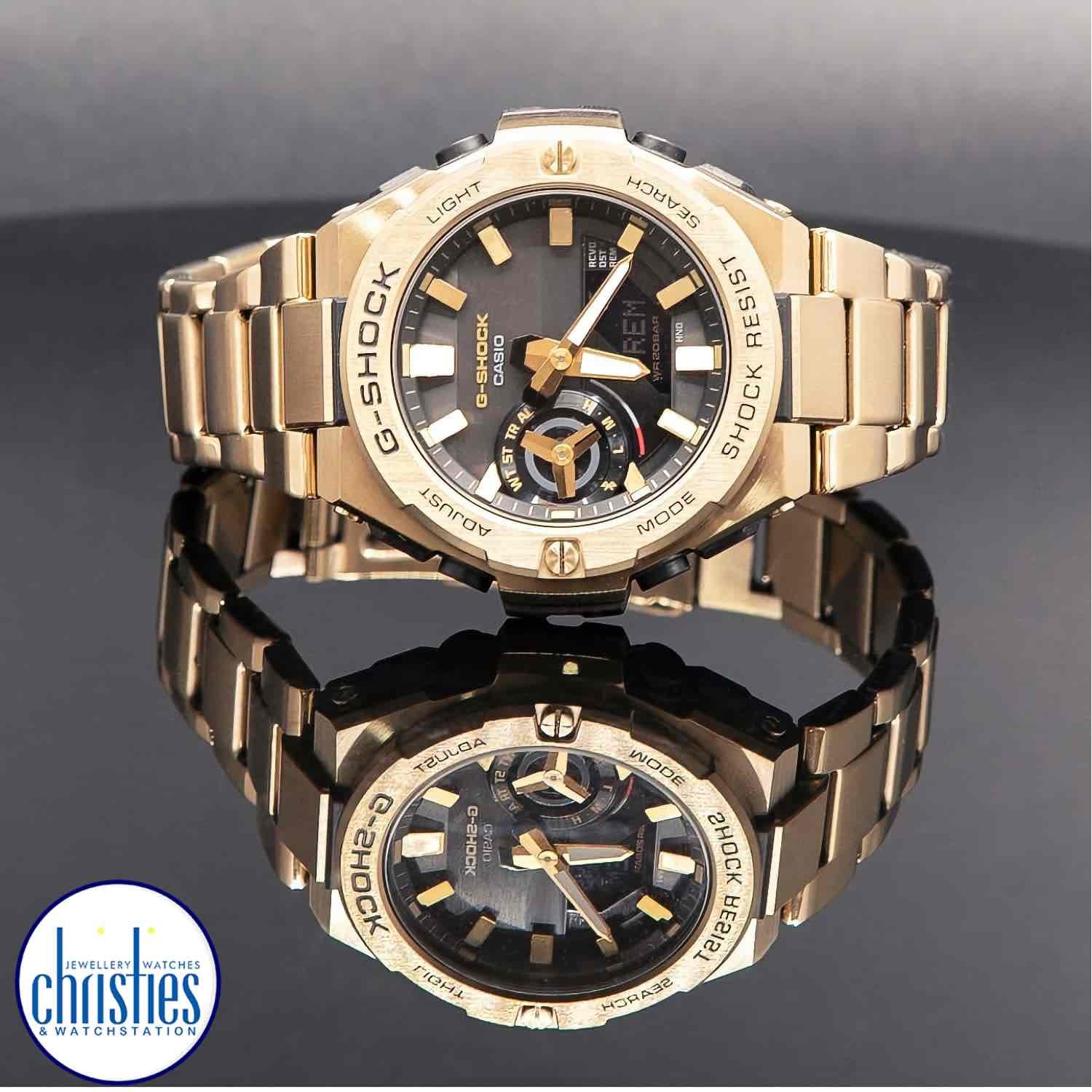 GSTB500GD-9A Casio G-Shock G-STEEL Solar Bluetooth Watch GST-B500GD-9A g-shock prices nz GSTB500GD-9A Casio G-Shock G-STEEL Solar Bluetooth Watch g-shock pascoes