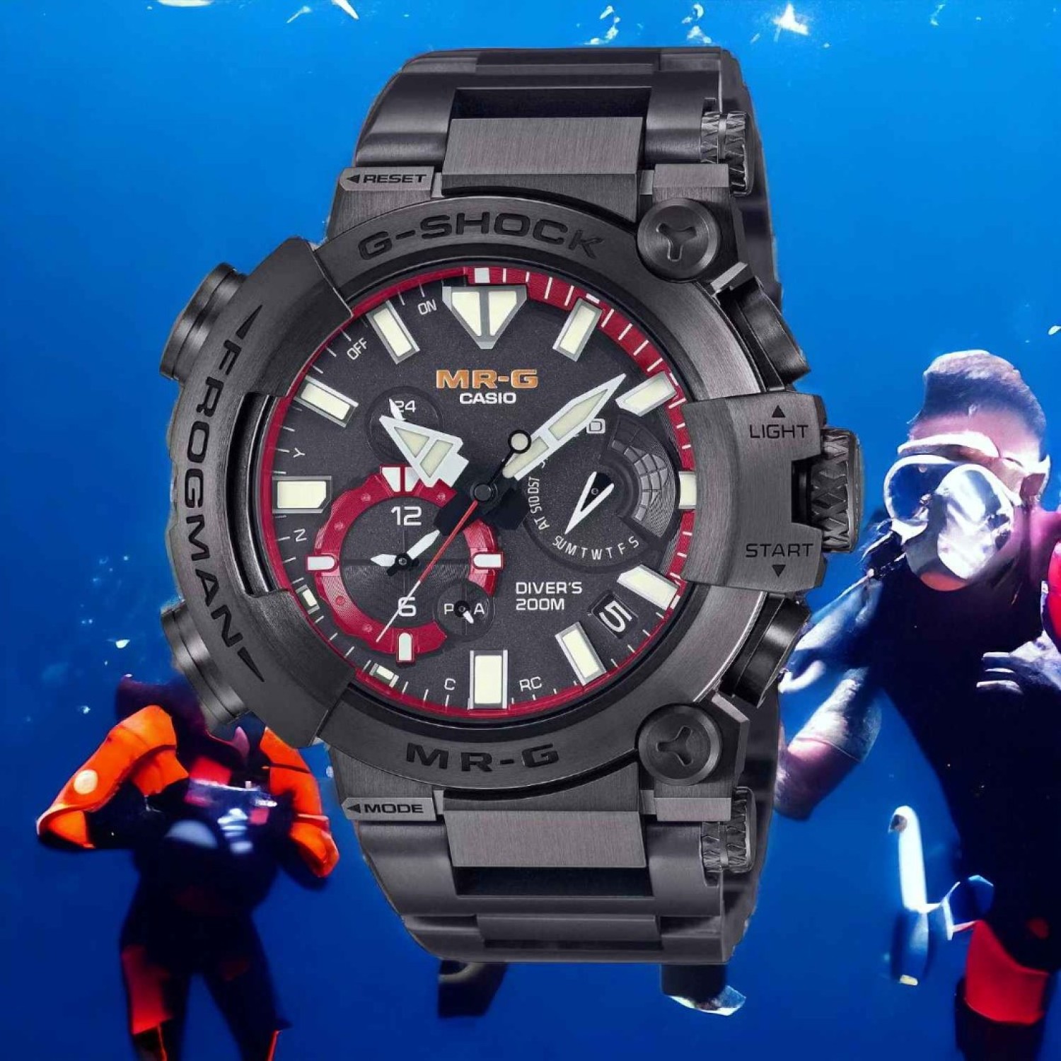 Christies Jewellery - MRGBF1000B-1A G-SHOCK Frogman Watches Auckland NZ MRGBF1000B-1A G-SHOCK Frogman: Titanium Diver's Watch with ISO 200-meter Water Resistance | FREE Delivery | G-Shock: rugged precision meets festive discounts for a timepiece that stands out.