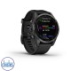 Garmin fenix 7S Watch Sapphire Solar Carbon Grey DLC Titanium & Black Band garmin fenix 7 stockists nz