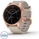 fēnix® 7S Sapphire Solar Edition Rose Gold Titanium with Limestone Leather Band 010-02539-36 Watches Auckland 010-02539-36