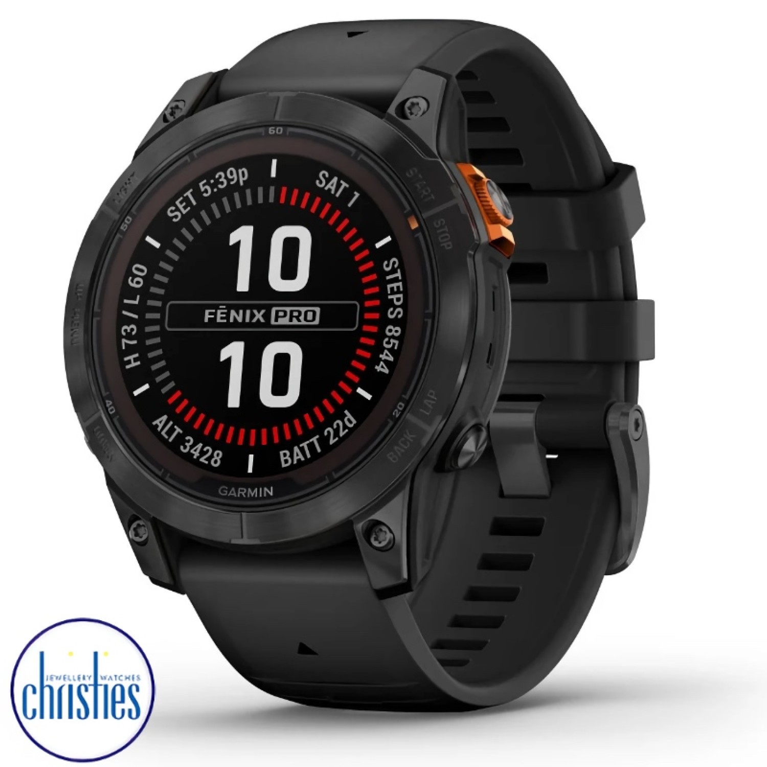 Christies Jewellery - fēnix® 7 Pro Solar Edition Slate Grey with Black Band Watches Auckland NZ = 010-02777-01 fēnix® 7 Pro Solar Edition Slate Gray with Black Band 010-02777-01 Watches Auckland