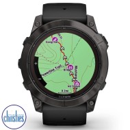 fēnix® 7X Pro Sapphire Solar Edition Carbon Gray DLC Titanium with Black Band