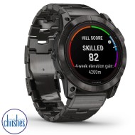 fēnix® 7X Pro Sapphire Solar Edition Carbon Grey DLC Titanium with Vented Titanium Bracelet