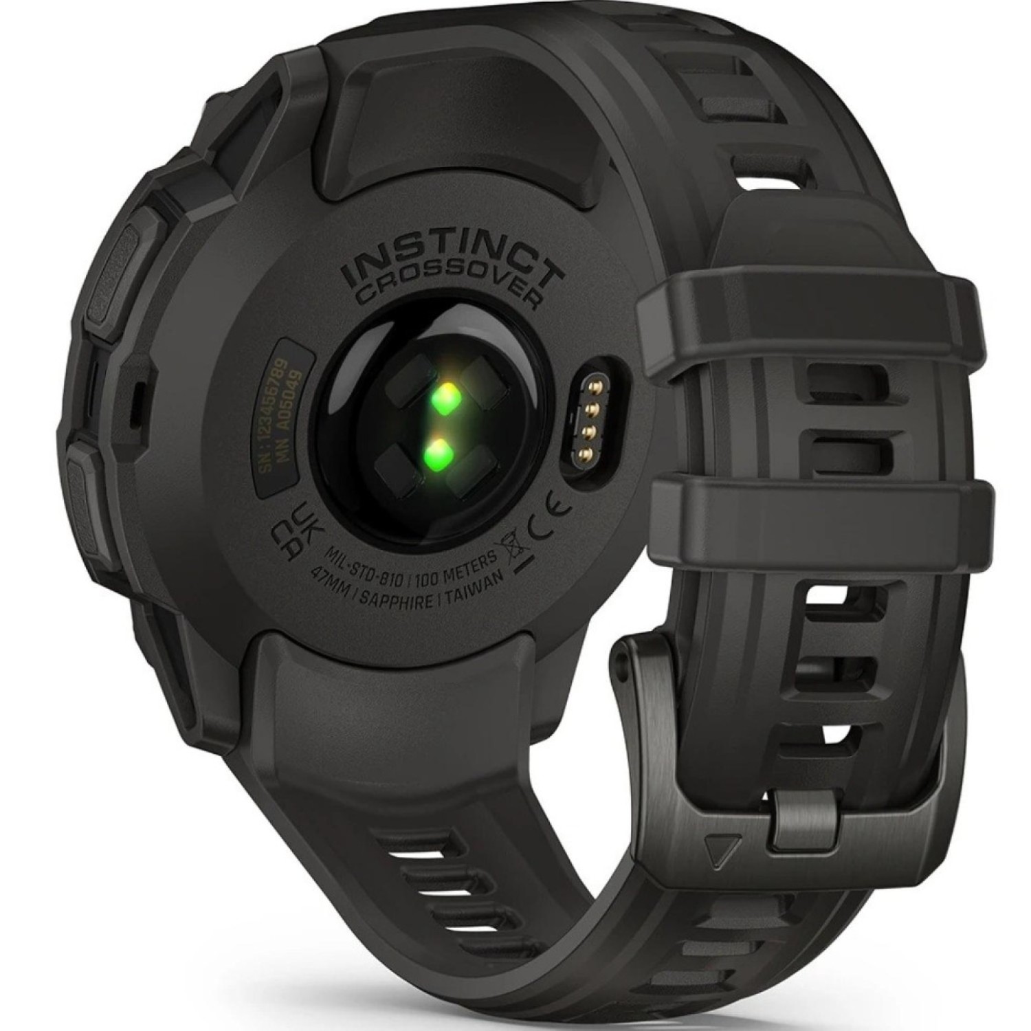 Garmin Instinct Crossover AMOLED Watch – Model 010-03398-00 with rugged GPS, analog hands, and AMOLED display