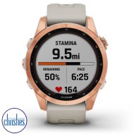 fēnix® 7S Solar Edition Rose Gold with Light Sand Band