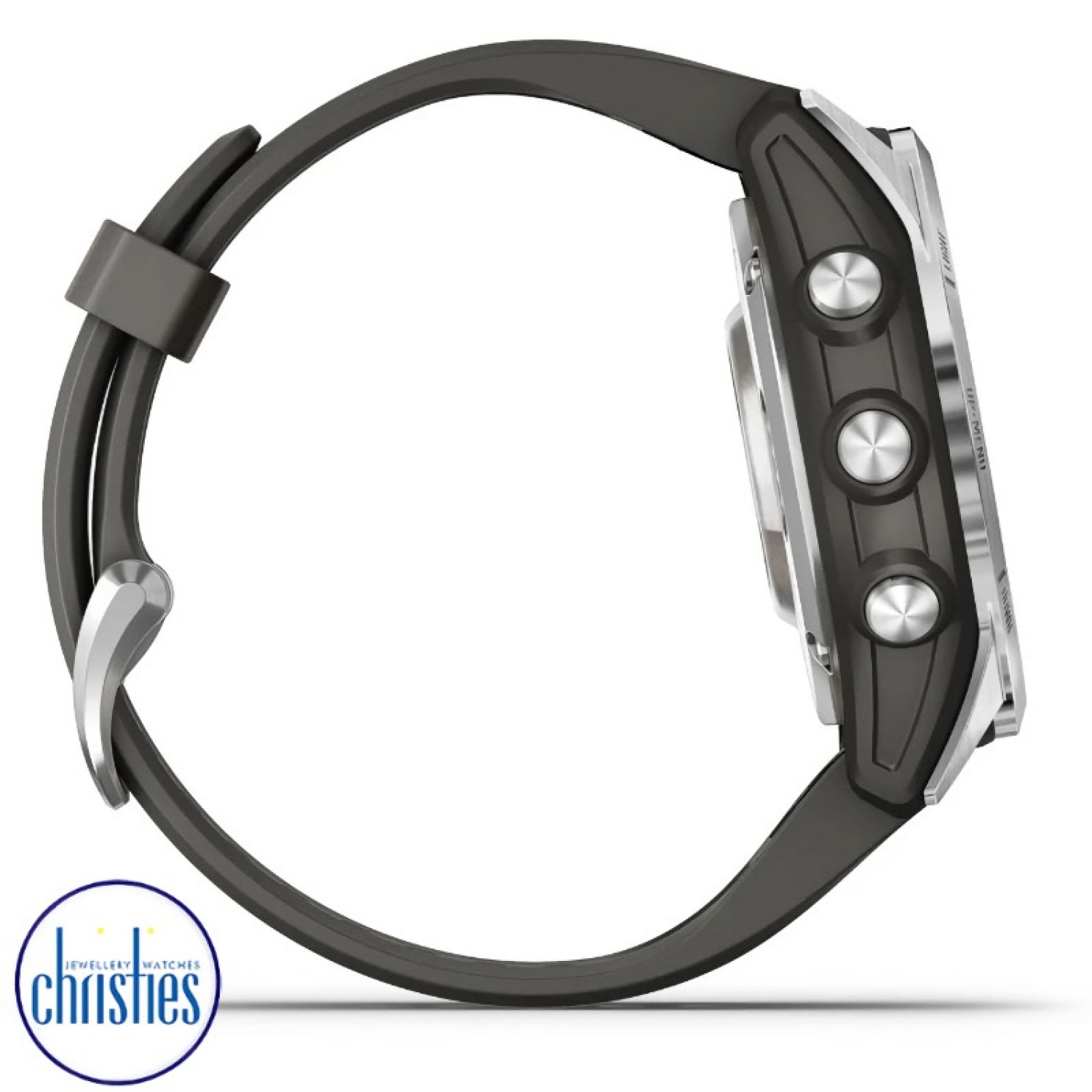 Christies Jewellery - fēnix® 7S Pro Sapphire Solar Edition Silver with Graphite Band Watches Auckland NZ 010-02776-01 fēnix® 7S Pro Sapphire Solar Edition Silver with Graphite Band 10-02776-01 Watches Auckland 010-02776-01