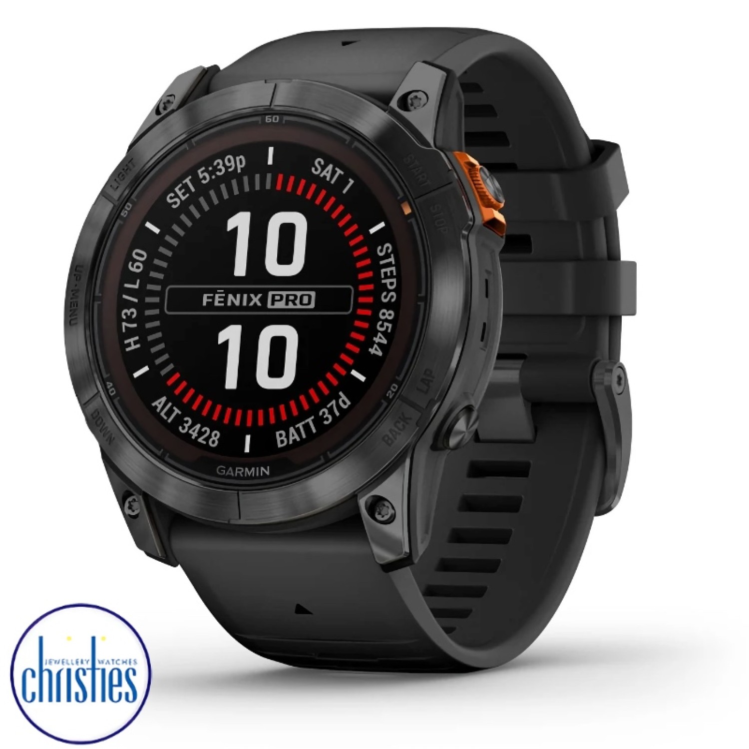 Christies Jewellery - fēnix® 7X Pro Solar Edition Slate Grey with Black Band Watches Auckland NZ 010-02778-01 fēnix® 7X Pro Solar Edition Slate Grey with Black Band 10-02778-01 Watches Auckland