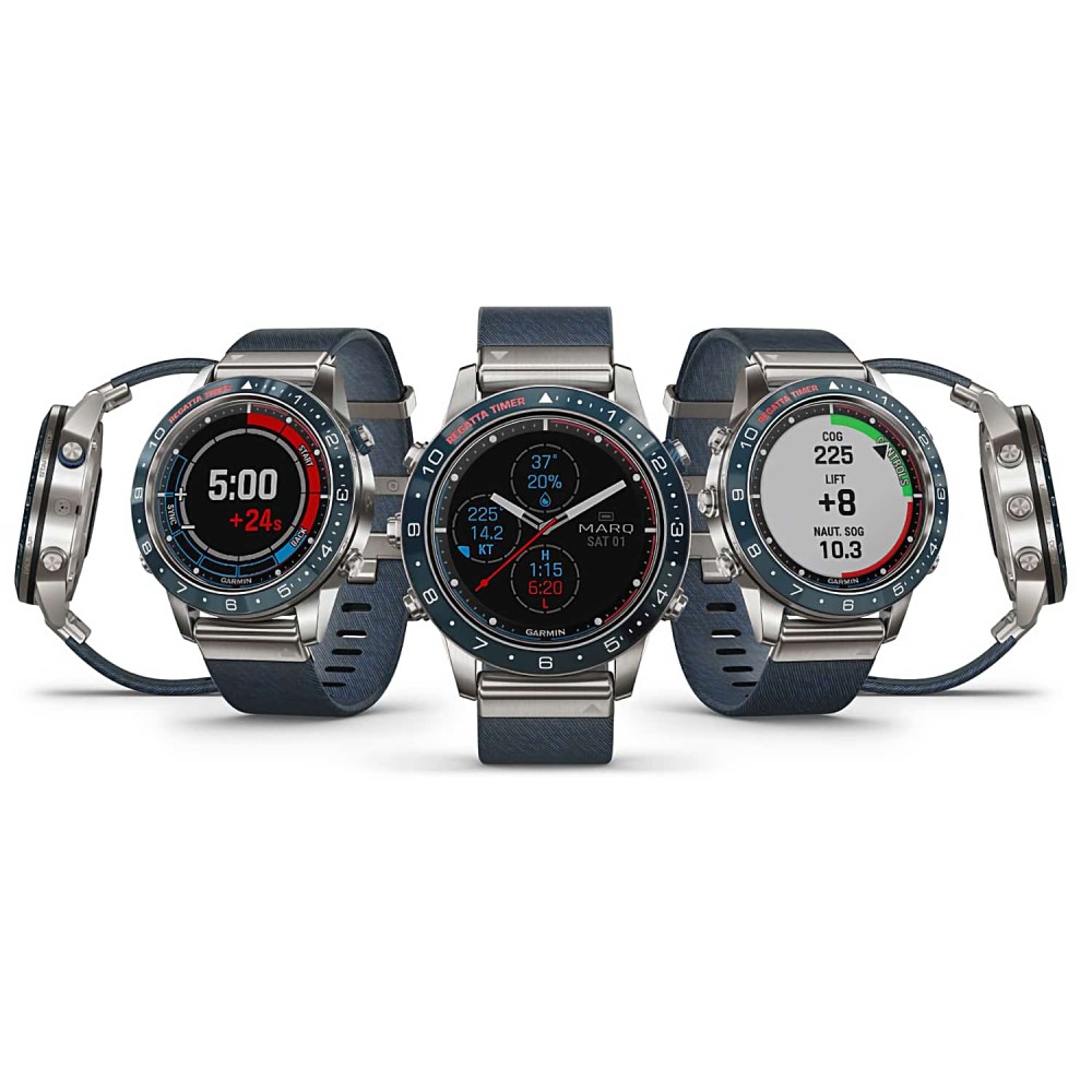 Garmin MARQ Captain Modern Tool Watch 010-02006-08 Garmin MARQ Captain Modern Tool Watch. Whether you own the cup or are inspired by those who do, MARQ™ Captain is the luxury modern tool watch that shows your passion for life at sea. For the master tactician who delivers exceptional performance in any con