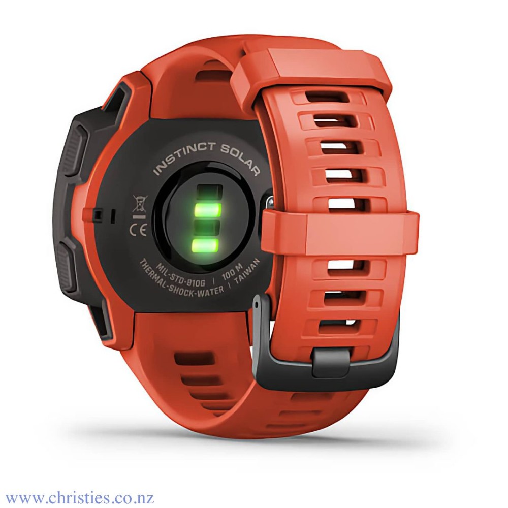 010-02293-21 Garmin Instinct Flame Red Solar Outdoor Adventure Watch Instinct 010-02293-21 010-02293-21 Garmin Instinct Flame Red Solar Outdoor Adventure Watch. Instinct is a GPS smartwatch built to break convention, conquer the elements and endure longer. It’s now taking battery life to a new level by harnessing the power of the sun. Experienc