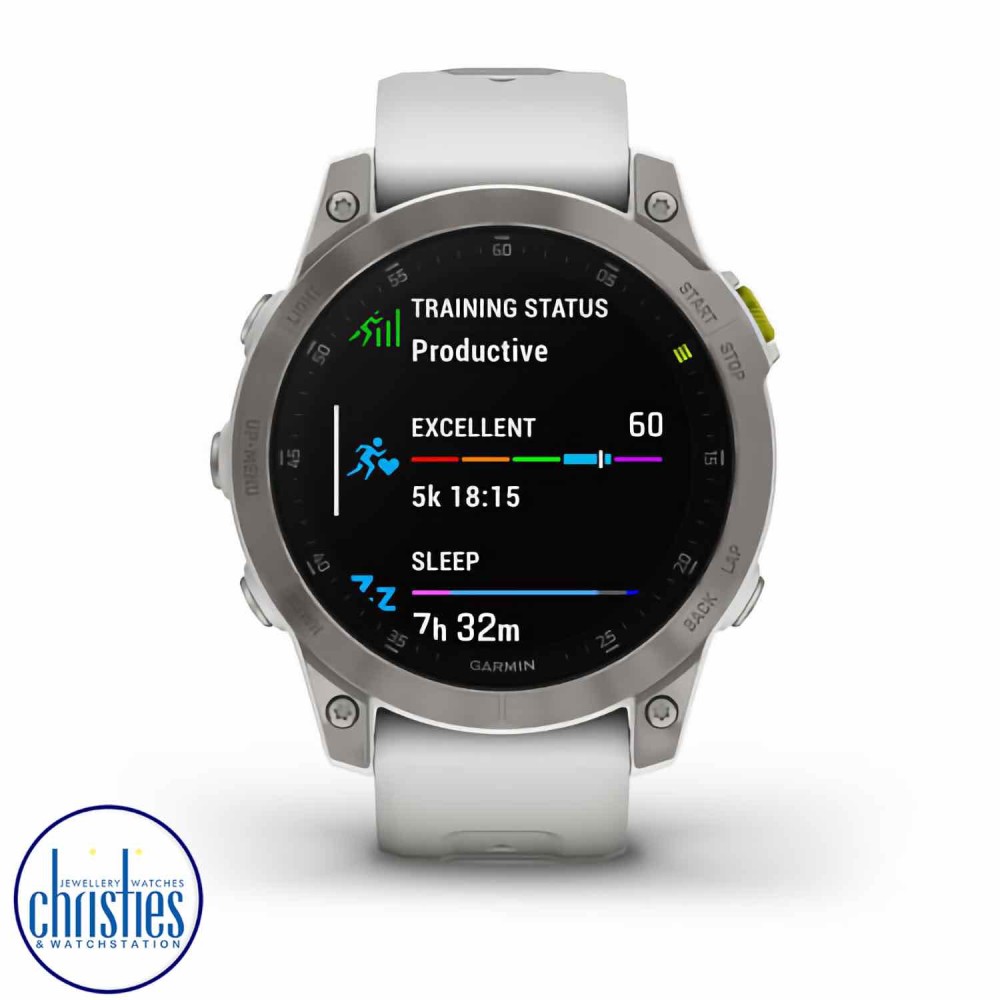 Garmin epix Gen 2 Sapphire White Titanium Premium Active Smartwatch 010-02582-22 Garmin epix Gen 2 Sapphire White Titanium Premium Active Smartwatch