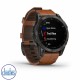 Garmin epix Gen 2 Sapphire - Black Titanium Chestnut Leather Premium Active Smartwatch 