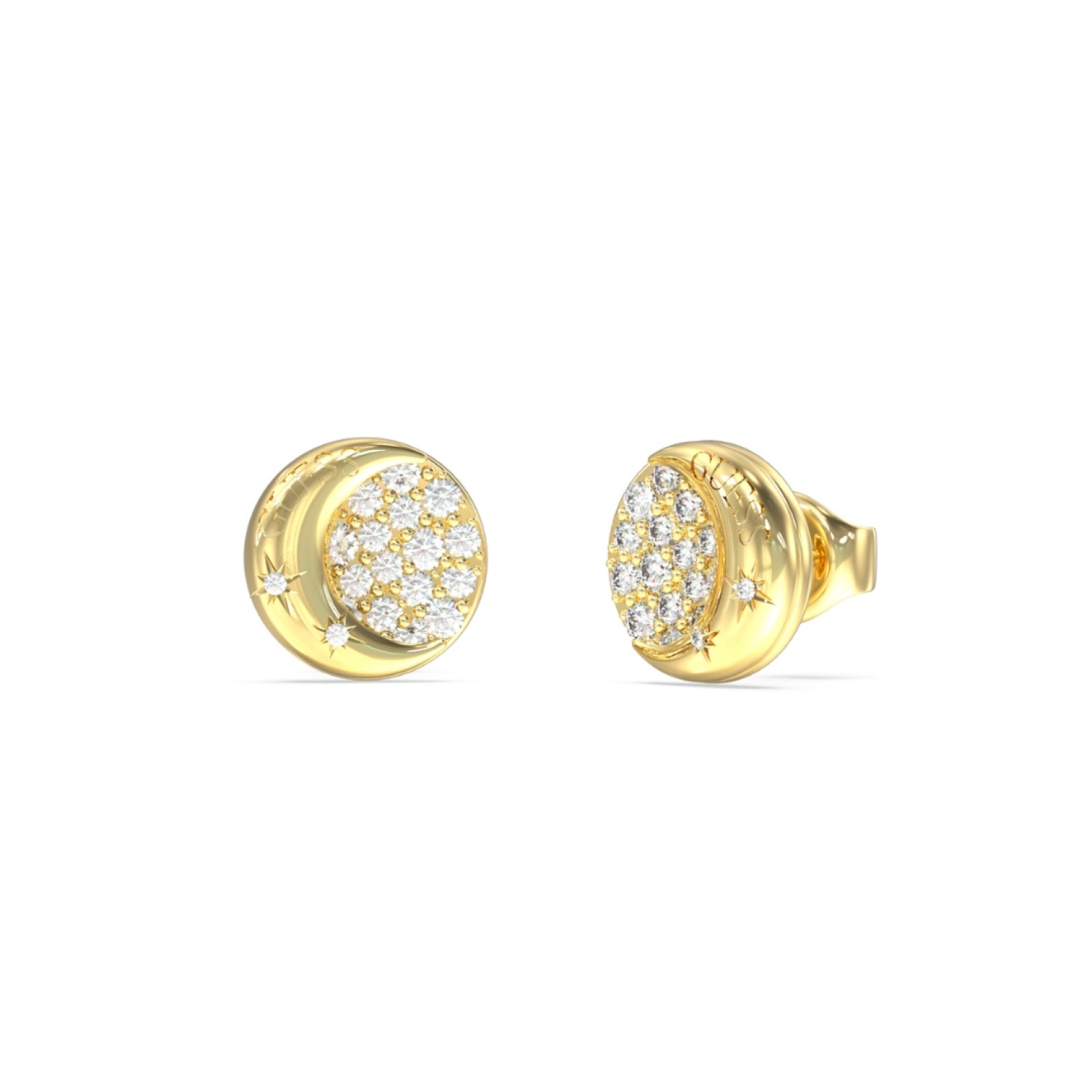 GUESS 10mm Aurora Pav Hoop Earrings JUBE06240JWYGT/U by Guess Jewellery