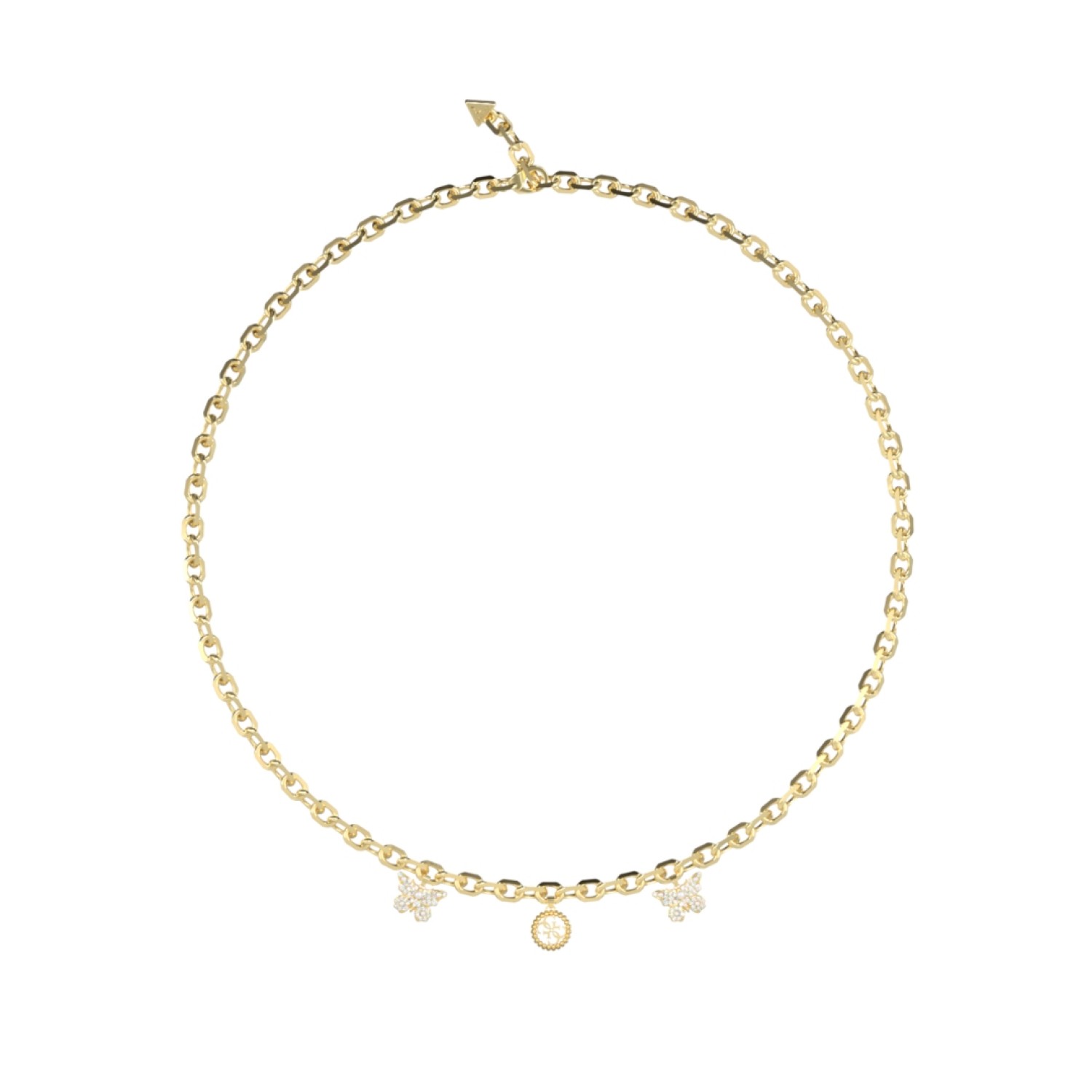 GUESS 16-18" BORBOLETA & 4G CHARM Necklace JUBN06129JWYGT/U – Guess Jewellery Auckland | GUESS jewellery effortlessly transitions from daytime to nighttime wear, Fast Free Delivery from Auckland GUESS 16-18" BORBOLETA & 4G CHARM Necklace JUBN06129JWYGT/U by Guess Jewellery