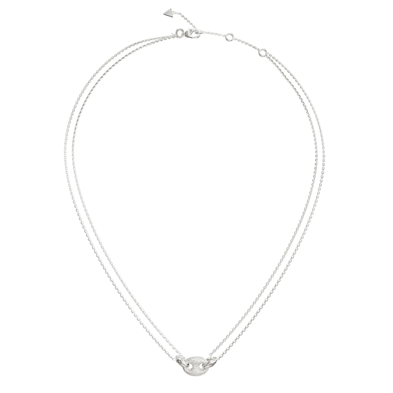 GUESS 16-18" Marine Pave Link Necklace JUBN06220JWRHT/U – Guess Jewellery Auckland | GUESS jewellery effortlessly transitions from daytime to nighttime wear, Fast Free Delivery from Auckland GUESS 16-18" Marine Pave Link Necklace JUBN06220JWRHT/U by Guess Jewellery