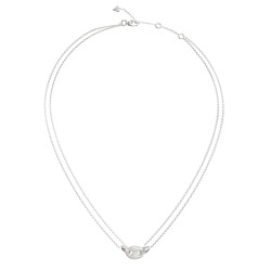 GUESS 16-18" Marine Pave Link Necklace JUBN06220JWRHT/U