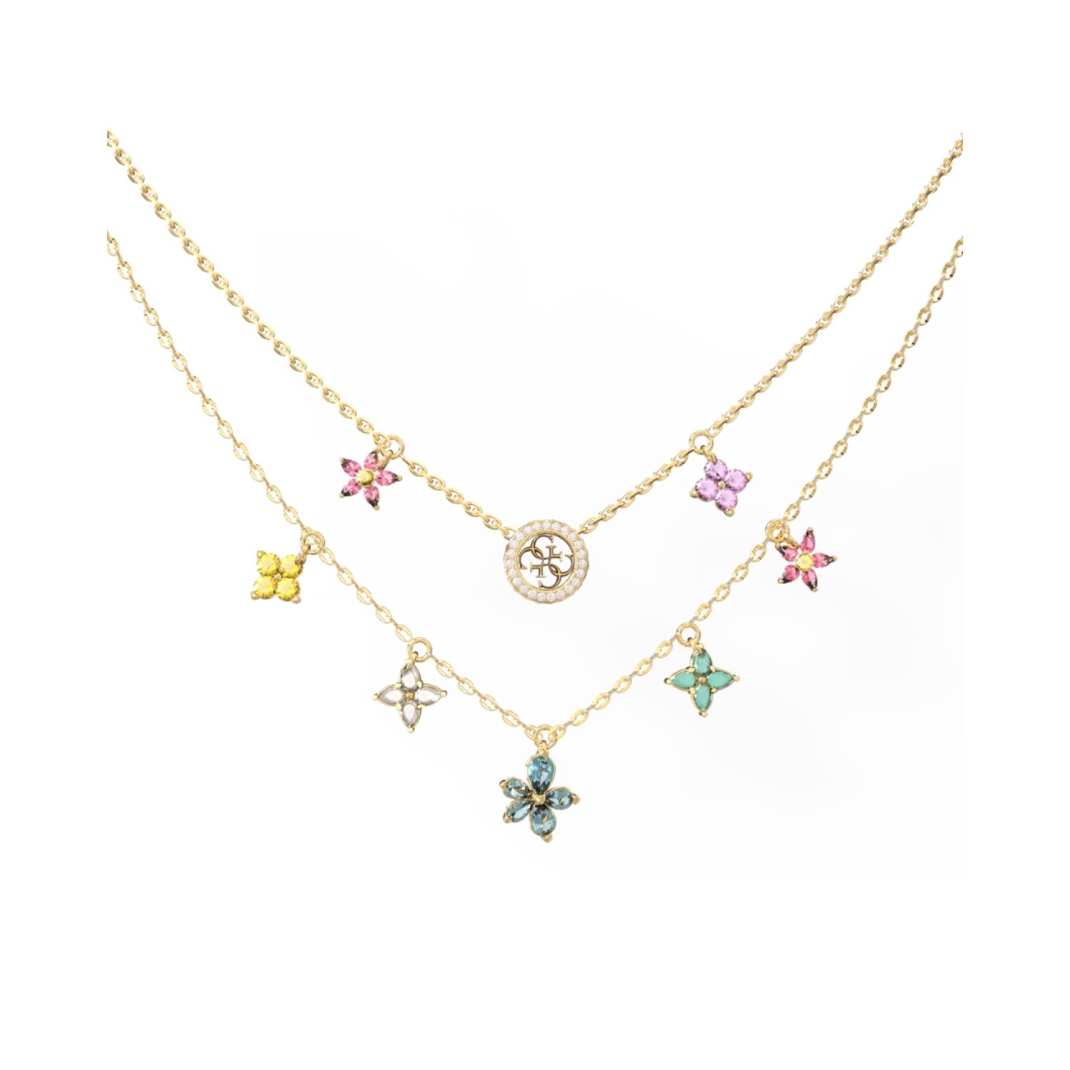 GUESS 16-18" TWO ROWS FLOWERS NK JUBN06028JWYGMCT/U – Guess Jewellery Auckland | GUESS jewellery effortlessly transitions from daytime to nighttime wear, Fast Free Delivery from Auckland GUESS 16-18" TWO ROWS FLOWERS NK JUBN06028JWYGMCT/U by Guess Jewellery