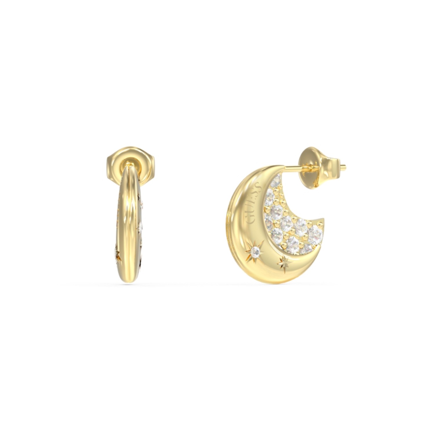 GUESS 17mm Aurora Double Side Hoop Earrings JUBE06229JWYGT/U by Guess Jewellery
