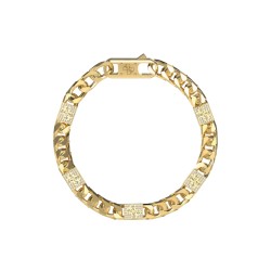 GUESS 4G Curb Chain Pave Bracelet JUMB06027JWYGL