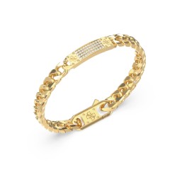 GUESS 4G Curb Tag Pave Bracelet JUMB06031JWYGL