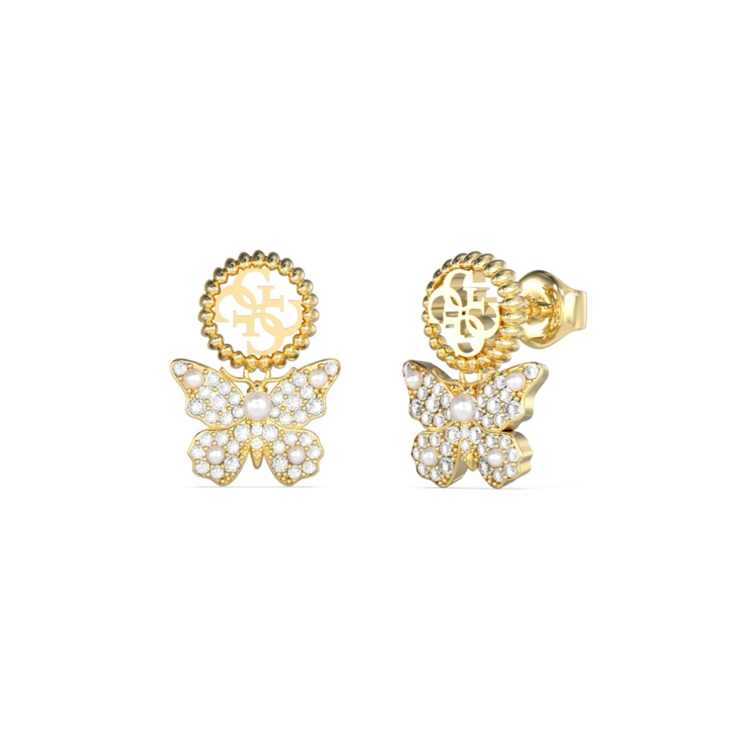 GUESS Borboleta & 4G Pendant Earrings JUBE06132JWYGT/U – Guess Jewellery Auckland | GUESS jewellery effortlessly transitions from daytime to nighttime wear, Fast Free Delivery from Auckland GUESS Borboleta & 4G Pendant Earrings JUBE06132JWYGT/U by Guess Jewellery