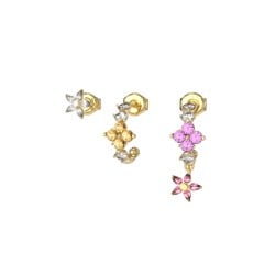 GUESS Crystal Flower Set Earrings JUBE06035JWYGMCT/U