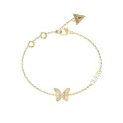 GUESS Gold-Tone Butterfly Bracelet JUBB04110JWYGL
