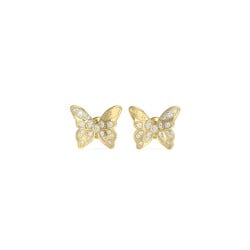 GUESS Gold-Tone Butterfly Earring Studs JUBE04108JWYGT