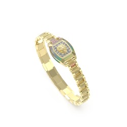 GUESS Gold-Tone Lion King Bracelet JUMB05032JWYGMCT/U