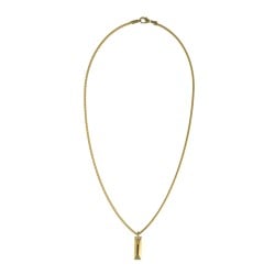 GUESS Gold-Tone Matte Crystal Tag Necklace JUMN06042JWYGT/U
