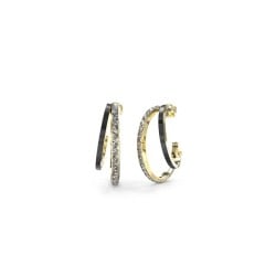 GUESS Gold-Tone Trinity Double Hoop Earrings JUBE04569JWYGBKT GUESS Gold-Tone Trinity Double Hoop Earrings JUBE04569JWYGBKT