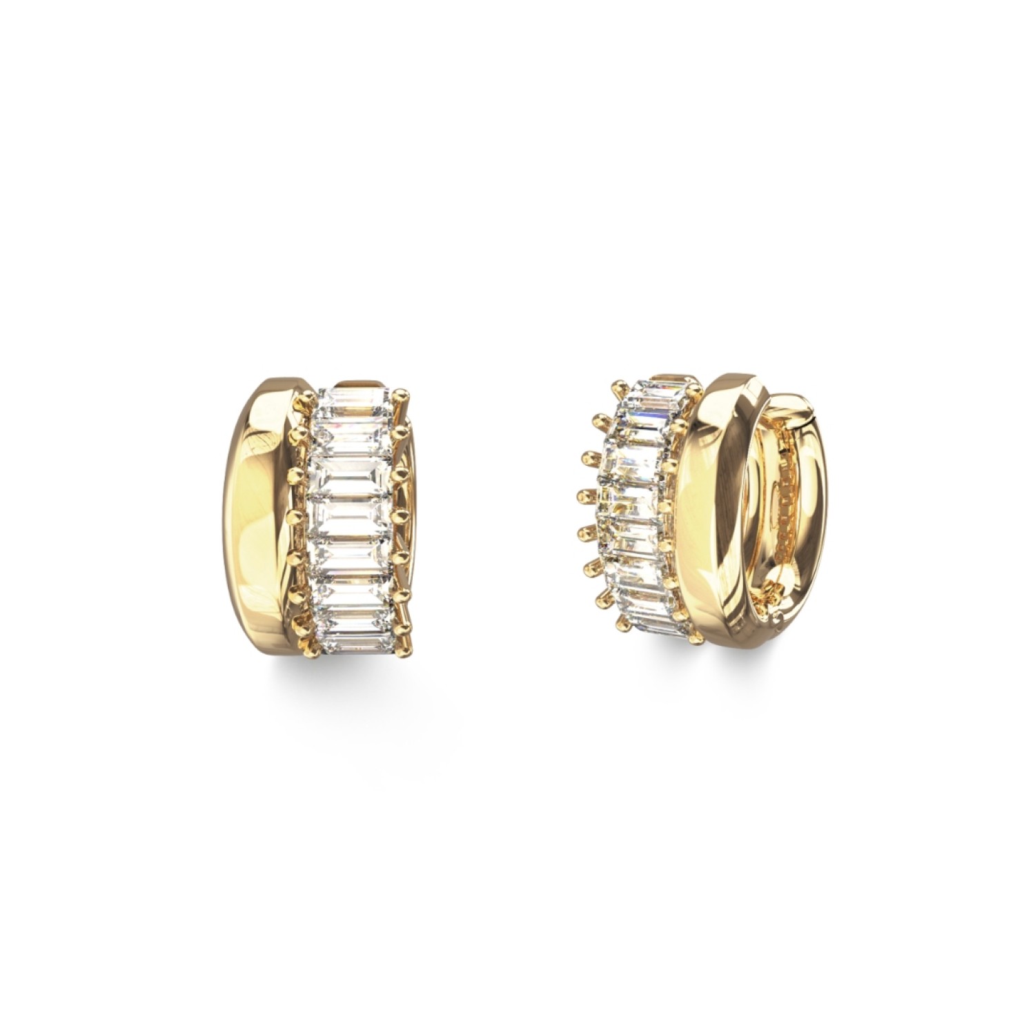 GUESS Ladies Gold-Tone 12mm Baguettes Mini Hoops JUBE06327JWYGT/U GUESS Ladies Gold-Tone 12mm Baguettes Mini Hoops JUBE06327JWYGT/U by Guess Jewellery