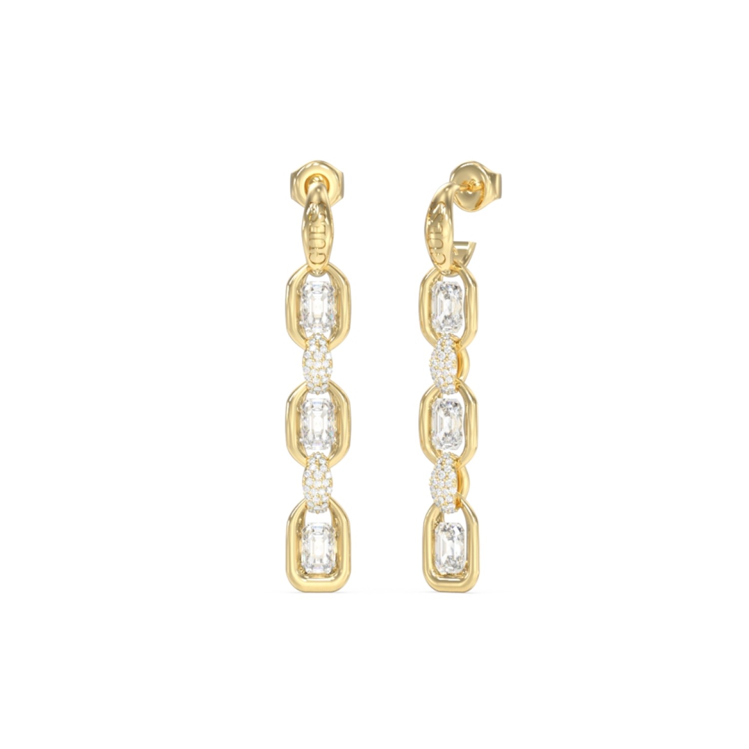 GUESS Ladies Gold-Tone 45mm Gemstone Earrings JUBE06354JWYGT/U GUESS Ladies Gold-Tone 45mm Gemstone Earrings JUBE06354JWYGT/U by Guess Jewellery