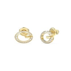 GUESS Ladies Gold-Tone G Camden 12mm Stud Earrings JUBE06338JWYGT/U GUESS Ladies Gold-Tone G Camden 12mm Stud Earrings JUBE06338JWYGT/U