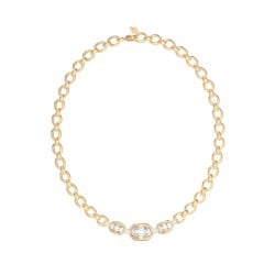 GUESS Ladies Gold-Tone Gemstone Maxi Necklace JUBN06382JWYGT/U GUESS Ladies Gold-Tone Gemstone Maxi Necklace JUBN06382JWYGT/U