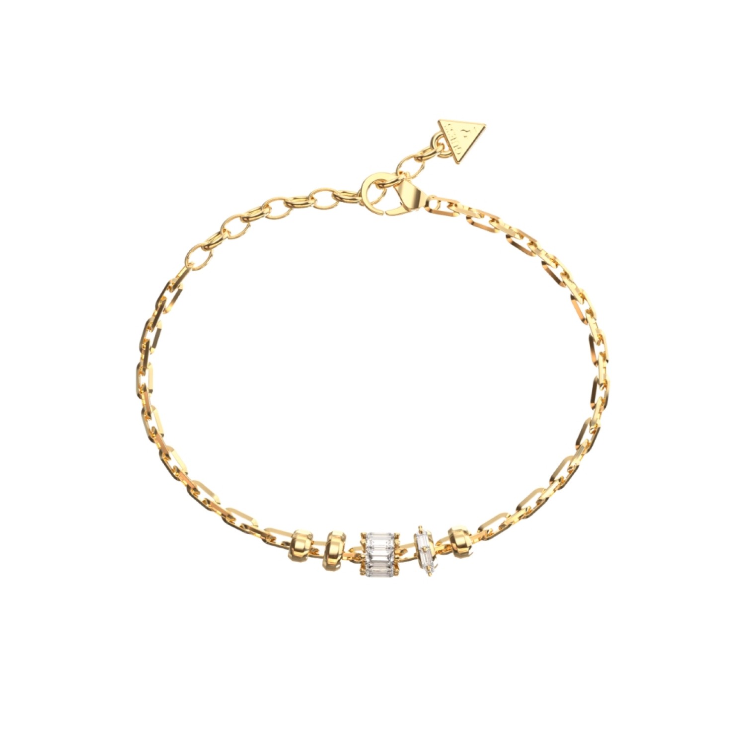 GUESS Ladies Gold-Tone Multi Charms Baguettes Bracelet JUBB06329JWYGL GUESS Ladies Gold-Tone Multi Charms Baguettes Bracelet JUBB06329JWYGL by Guess Jewellery