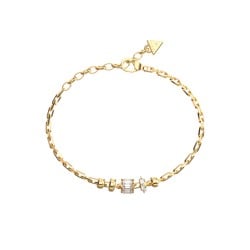 GUESS Ladies Gold-Tone Multi Charms Baguettes Bracelet JUBB06329JWYGL GUESS Ladies Gold-Tone Multi Charms Baguettes Bracelet JUBB06329JWYGL
