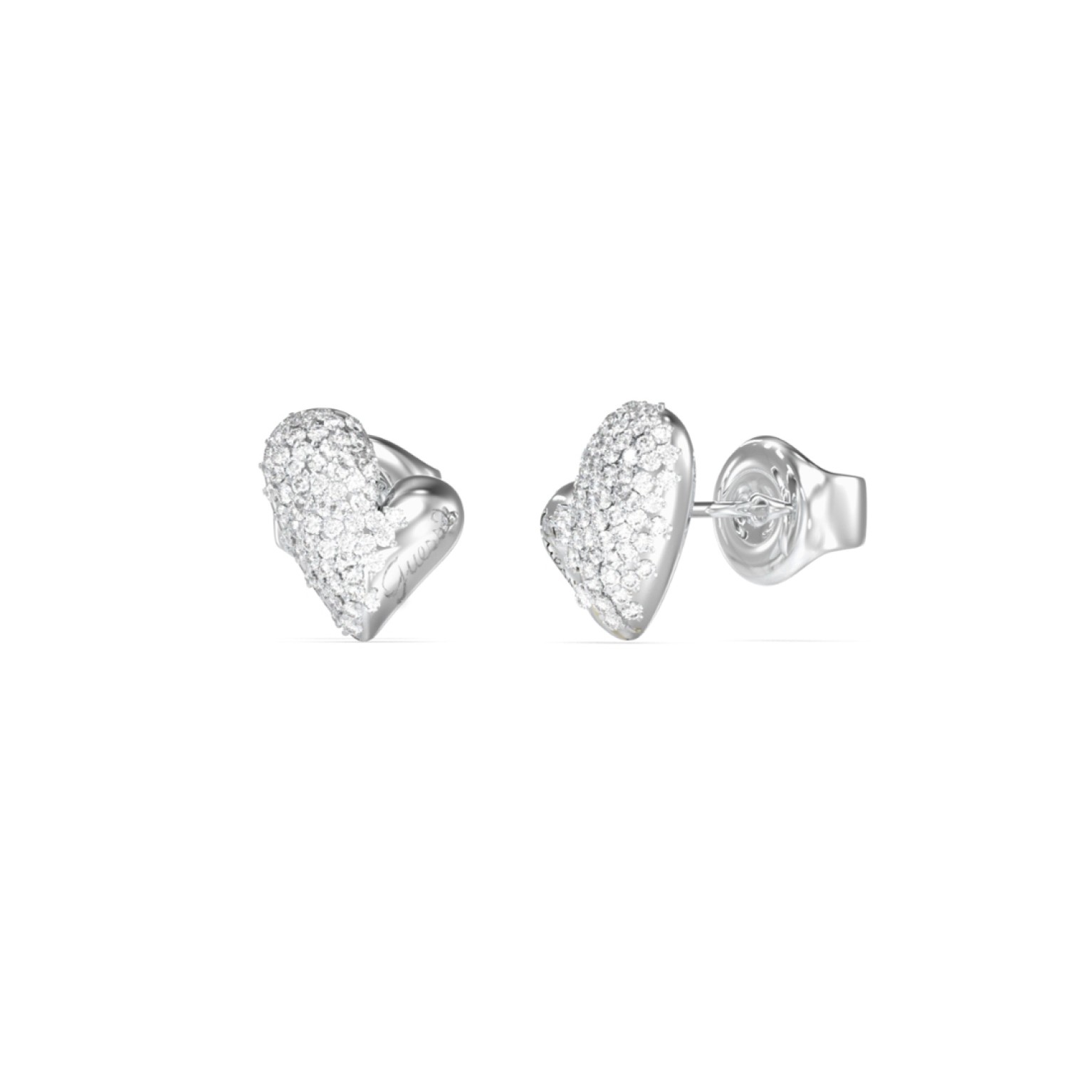 GUESS Ladies Silver-Tone 40mm Crystals Hoops JUBE06453JWRHT/U GUESS Ladies Silver-Tone 40mm Crystals Hoops JUBE06453JWRHT/U by Guess Jewellery